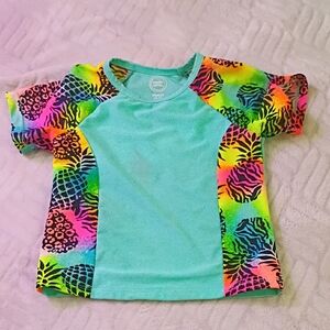 Wonder Nation Multicolor Kids Swim Rashguard